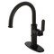 Kingston Brass KSD2230KL Single-Handle Bathroom Faucet with Push Pop-Up, Matte Black KSD2230KL - alternate 1